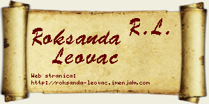 Roksanda Leovac vizit kartica